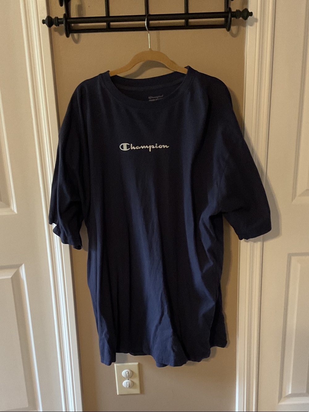 Champion Navy Short Sleeve Logo Tee